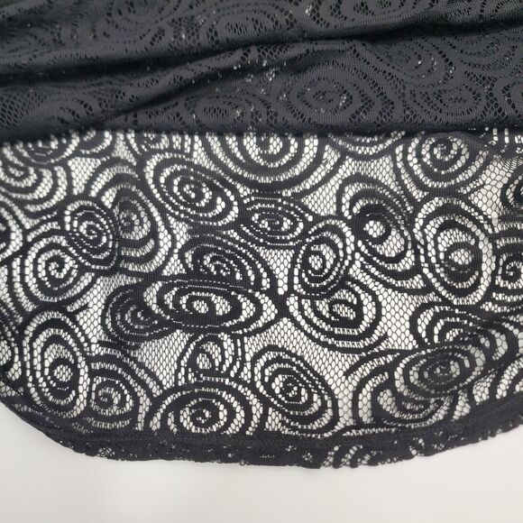 Solitaire Womens Swim Cover Up  Large Crochet Lace Style Black Midi Boho - Picture 7 of 12